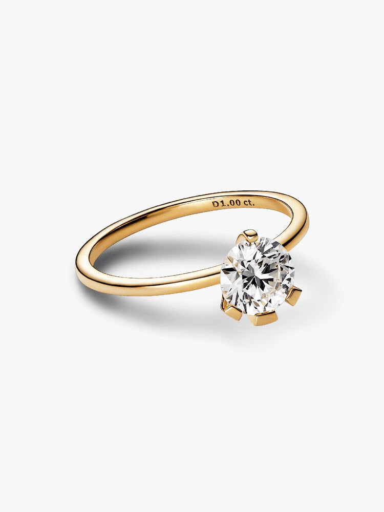 Pandora Nova 14k Gold Lab-grown Diamond Ring
