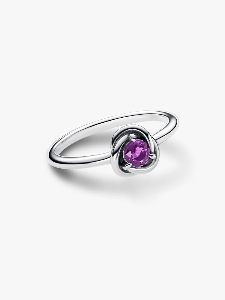 February Purple Eternity Circle Ring