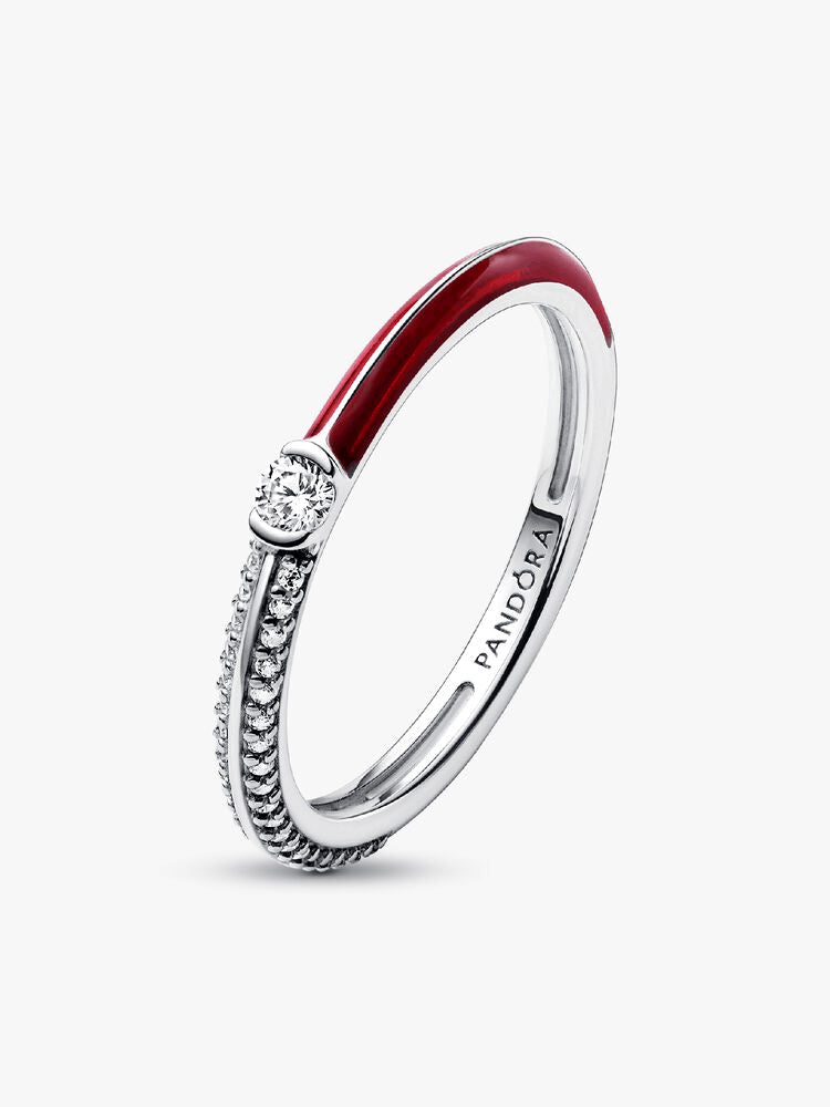 Pandora ME Pavé & Red Dual Ring