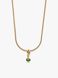 August Eternity Circle Dangle Charm Necklace Set