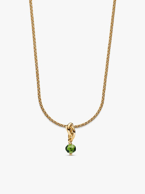 August Eternity Circle Dangle Charm Necklace Set