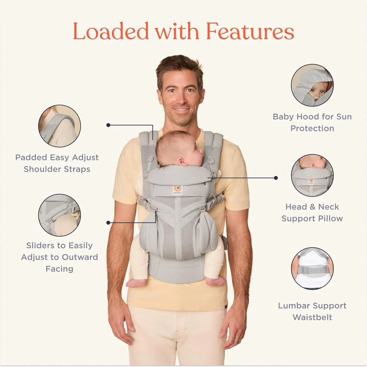 ERGOBABY Omni Classic All-Position Baby Carrier - Pearl Grey