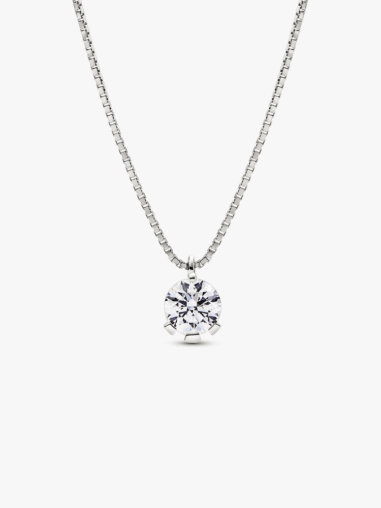 Pandora Nova 14k White Gold Lab-grown Diamond Pendant Necklace