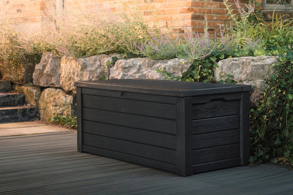 150 Gallon Resin Outdoor Storage Box, Dark Gray