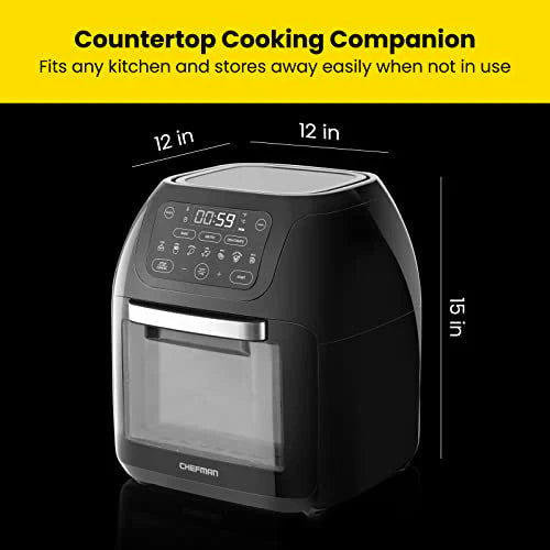CHEFMAN Multifunctional Digital Air Fryer Rotisserie Dehydrator Convection Oven - 10-Liter