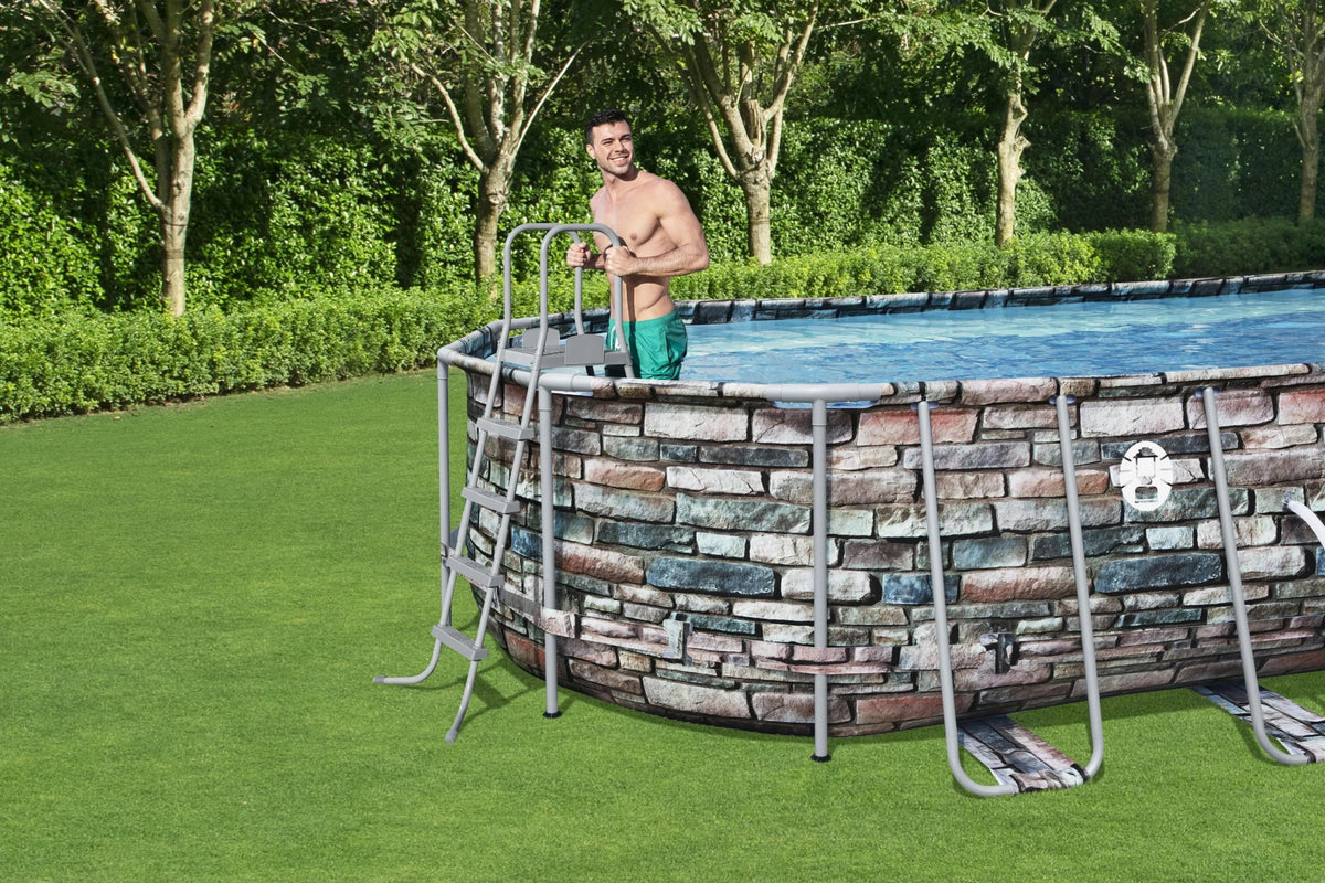 Coleman Power Steel 26' x 12' x 52 in Oval Above Ground Pool Set