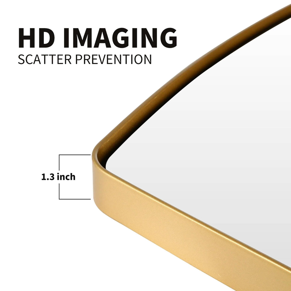 Oblong Metal Wall Mirror, 18 or 24 - Black, Gold, or Silver