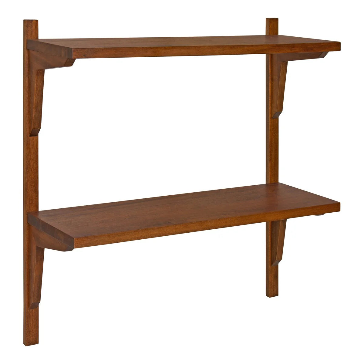 Mid-Century Wall Shelves, 24x8x24 Inch Decorative Wall-Mounted Storage And Display Shelving
