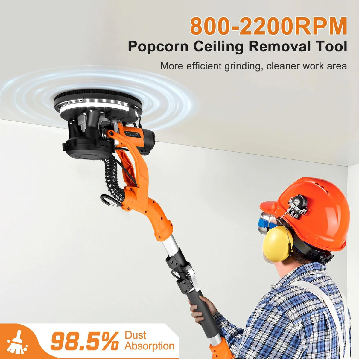 Drywall Sander With Vacuum And LED Light - 1000W
