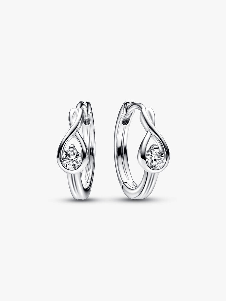 Pandora Infinite Sterling Silver Lab-grown Diamond Hoop Earrings