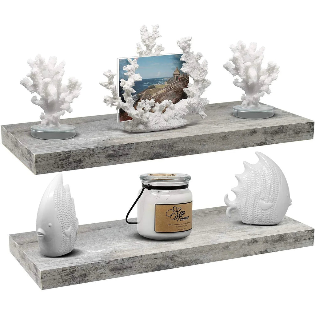 24 Inch Extra Long Floating Wall Shelf Set, 2 Count