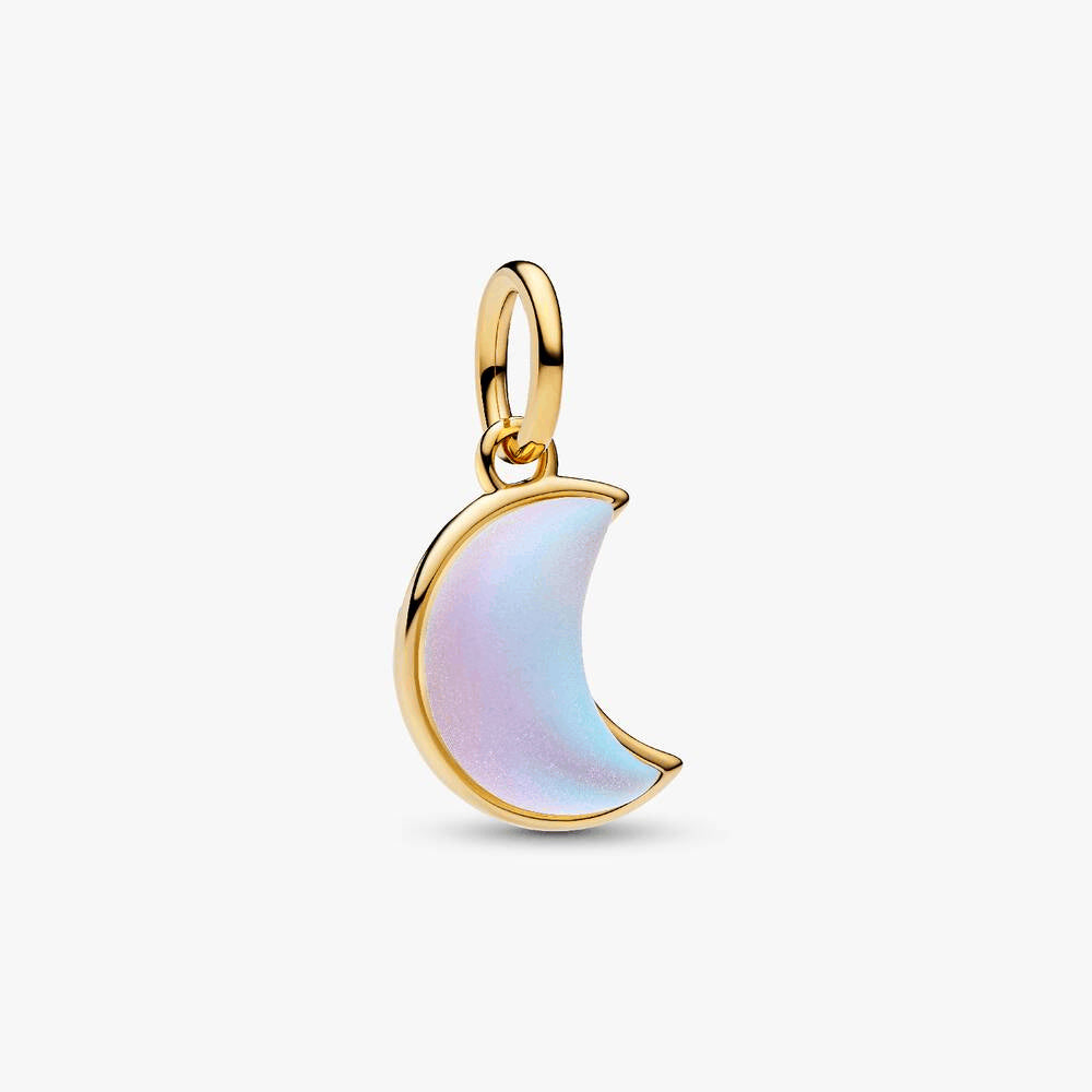 Sparkling Crescent Moon Dangle Charm