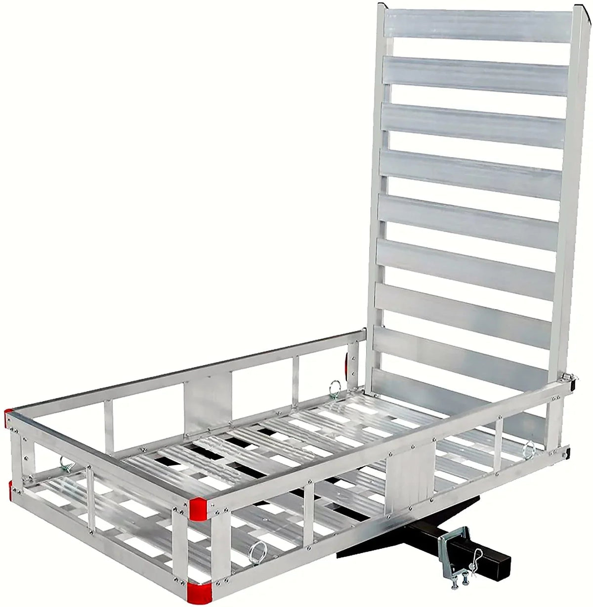 Aluminum Hitch Mount Cargo Carrier With 47-Inch Long Ramp, 1-Pack