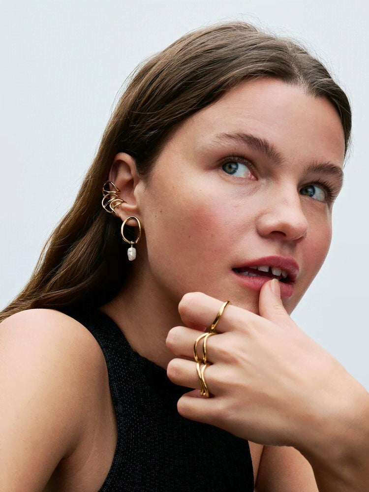 Organically Shaped Infinity Ear Cuff