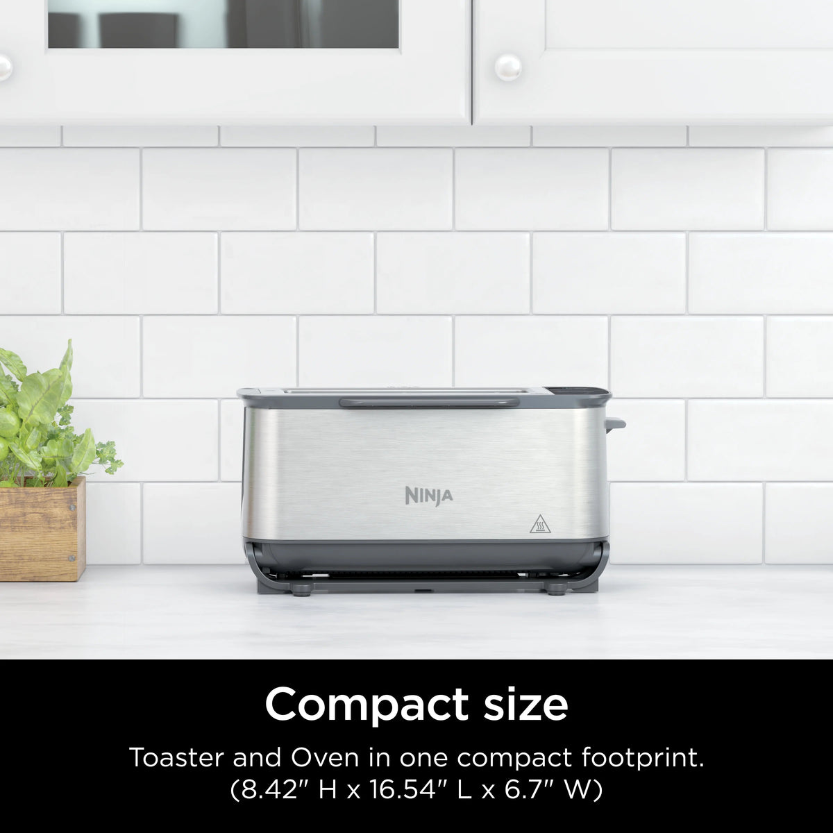 Ninja Foodi 2-in-1 Flip Toaster And Compact Toaster Oven, 2-Slice, 1500 Watts - ST100