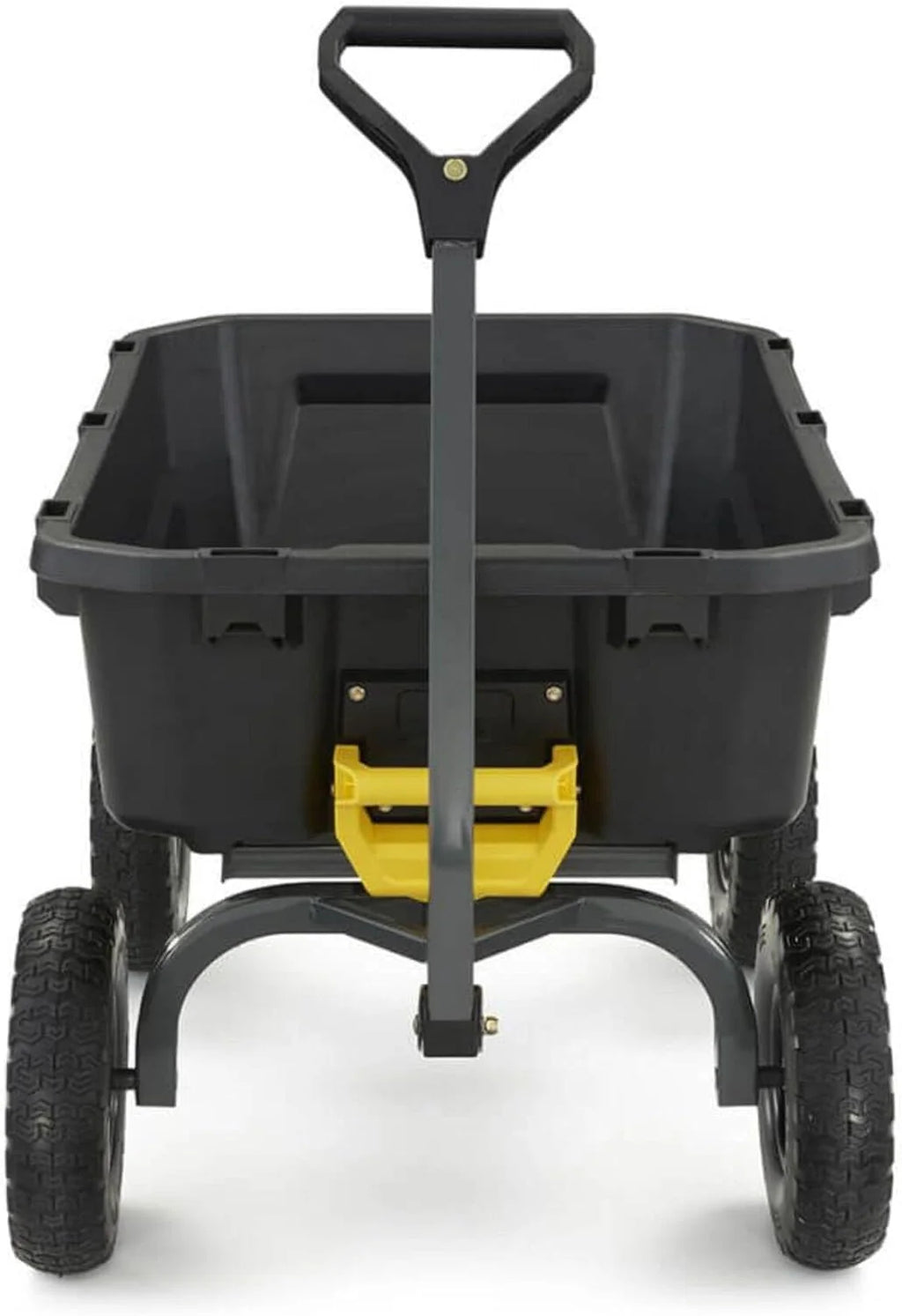 Poly Dump Garden Cart With No-Flat Tires, 7 Cubic Feet, 1200-Pound Capacity, Black - 7GCG-NF