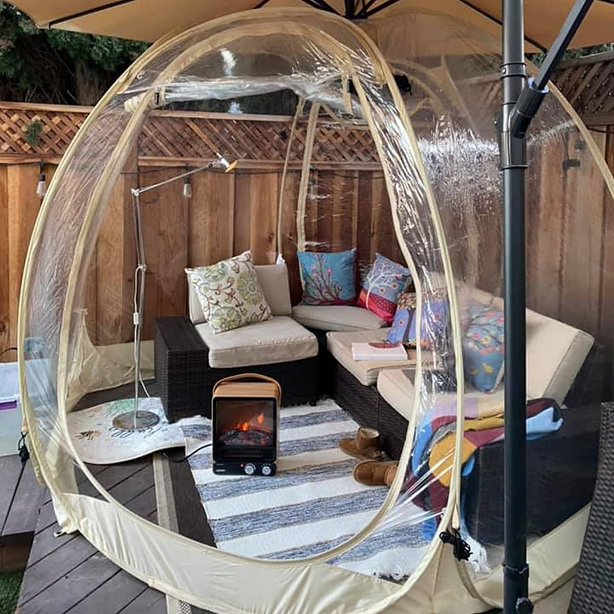 Alvantor Bubble Tent Pop Up Gazebo, 8-10 Person, 3.63.62.4H (m)