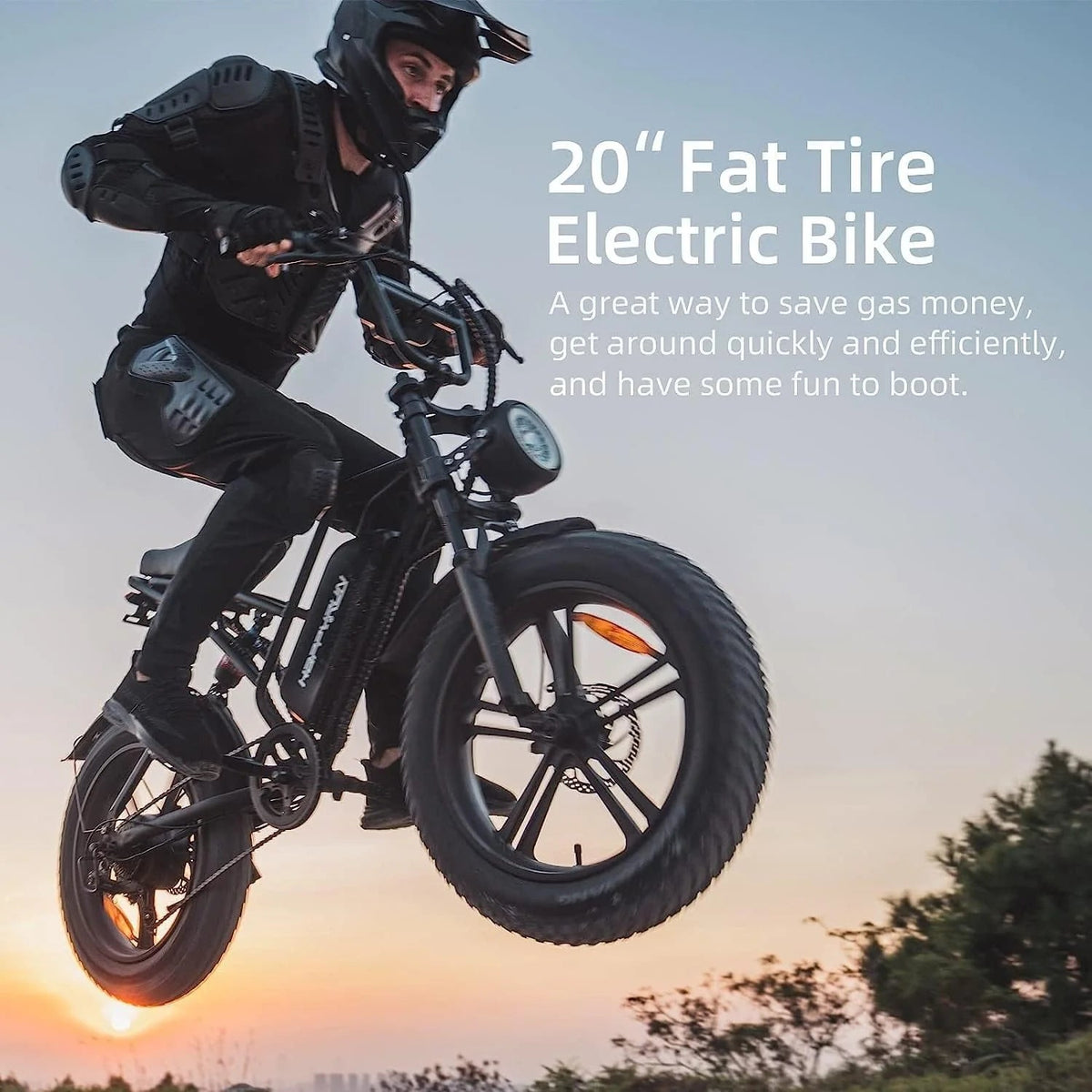Electric Bike For Adults 750W 48V 18Ah, 20-Inch Fat Tires, 20 MPH, 68-Mile Range
