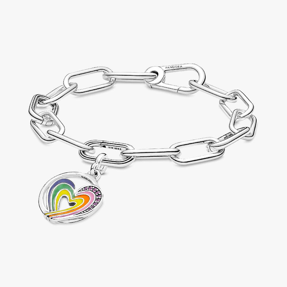 FINAL SALE - Pandora ME Rainbow Heart of Freedom Medallion Charm