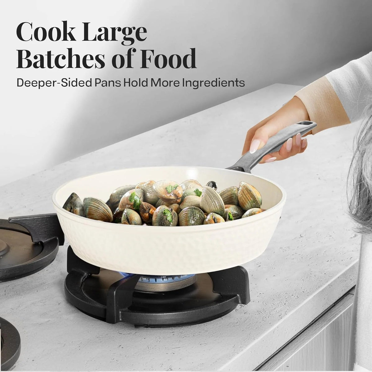 Gotham Steel Hammered 20 Pc Ceramic Nonstick Cookware Set, Copper