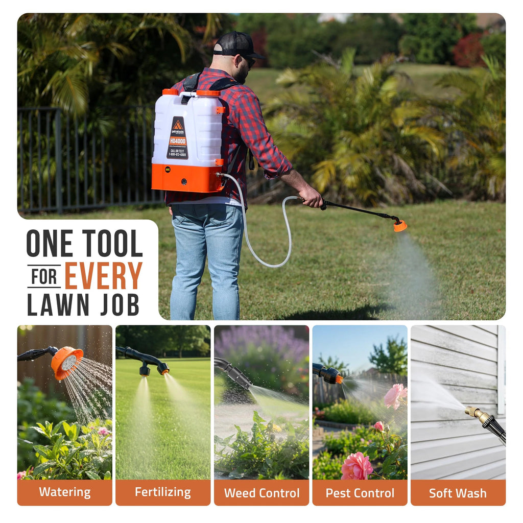 4 Gallon Battery Powered Backpack Sprayer With 12V 8Ah Rechargeable Battery