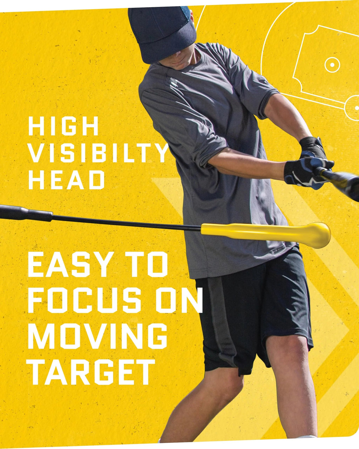 Adjustable Height Baseball And Softball Swing Trainer, 23-38 in - Batting Practice Equipment