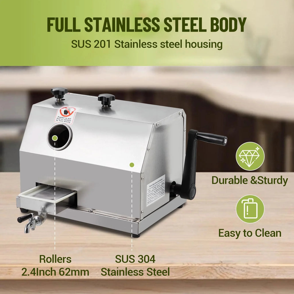 Manual Sugar Cane Juicer Press With 3 Stainless Steel Drums And 2.4-inch Inlet - tyhKjrfgqYNcnM4UXaMknwJZFFU4O