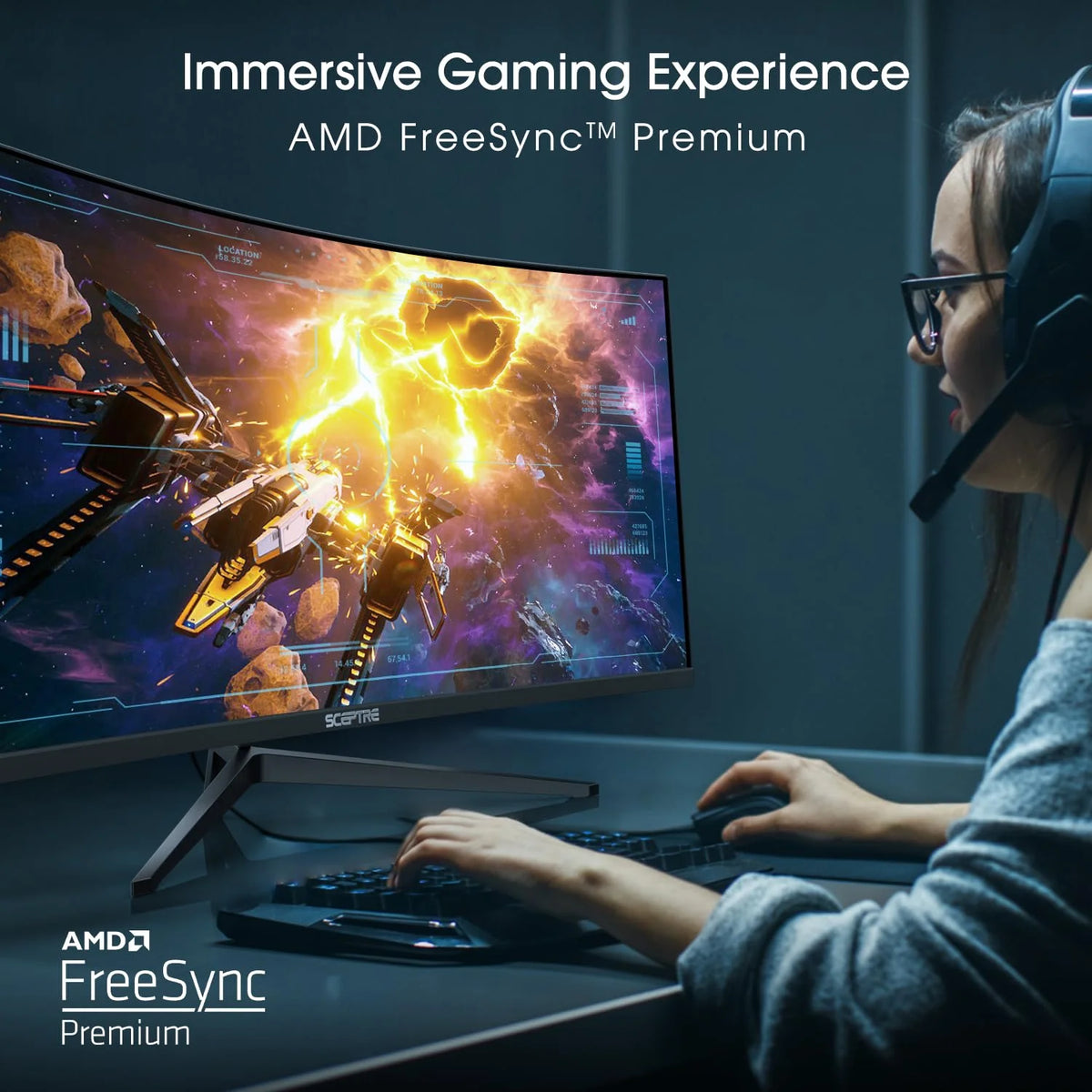 Sceptre 34 Inch 165Hz Curved Ultrawide WQHD Monitor - 3440 x 1440