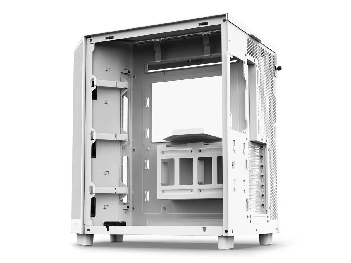NZXT H6 Flow Compact Dual-Chamber Mid-Tower Airflow Case, White - CC-H61FW-01