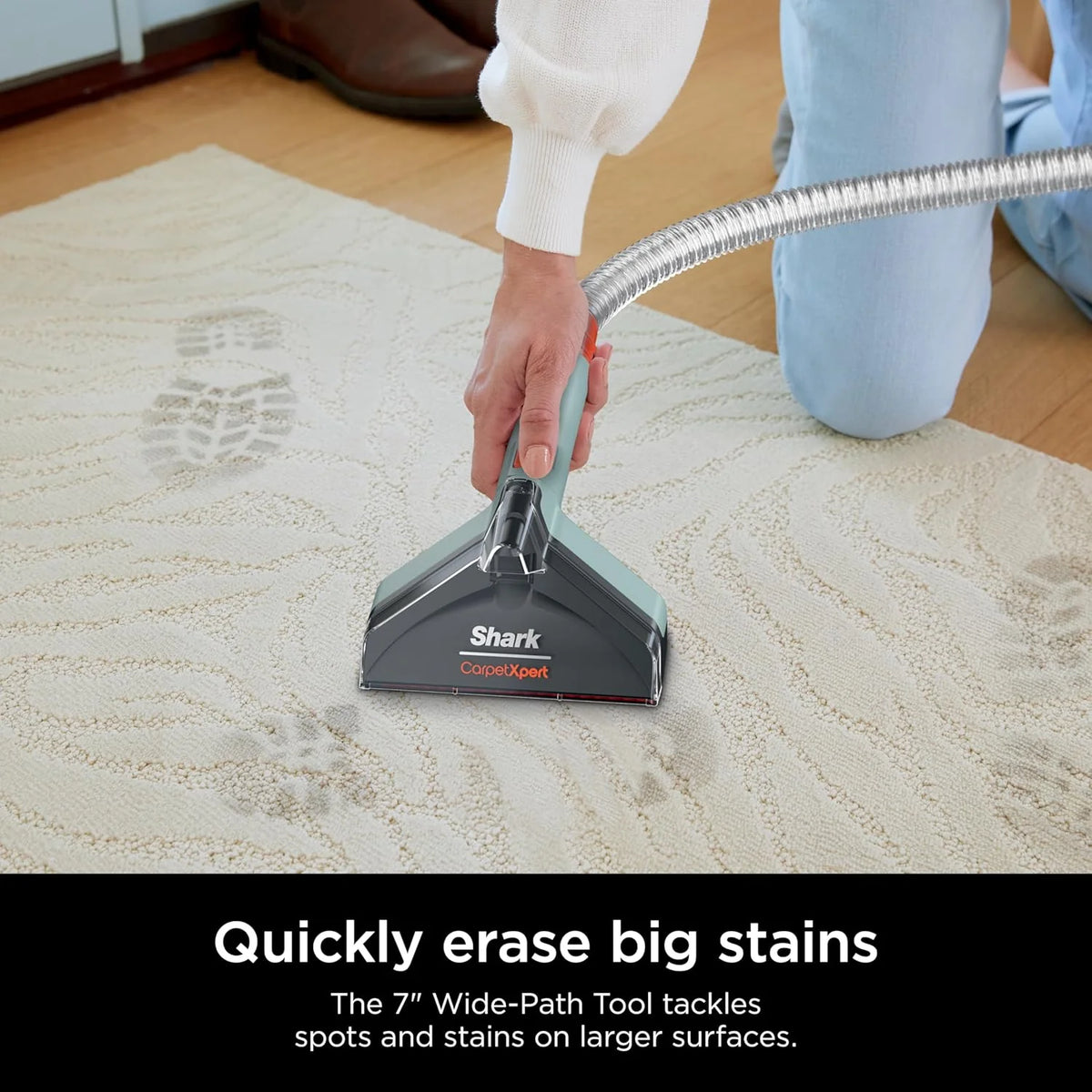 Shark CarpetXpert Carpet Cleaner, Cyan, 13.15 in D x 11.97 in W x 43.5 in H - EX201