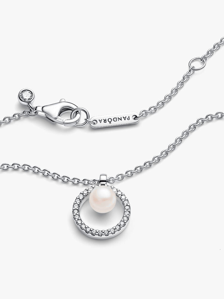 Treated Freshwater Cultured Pearl & Pavé Collier Necklace