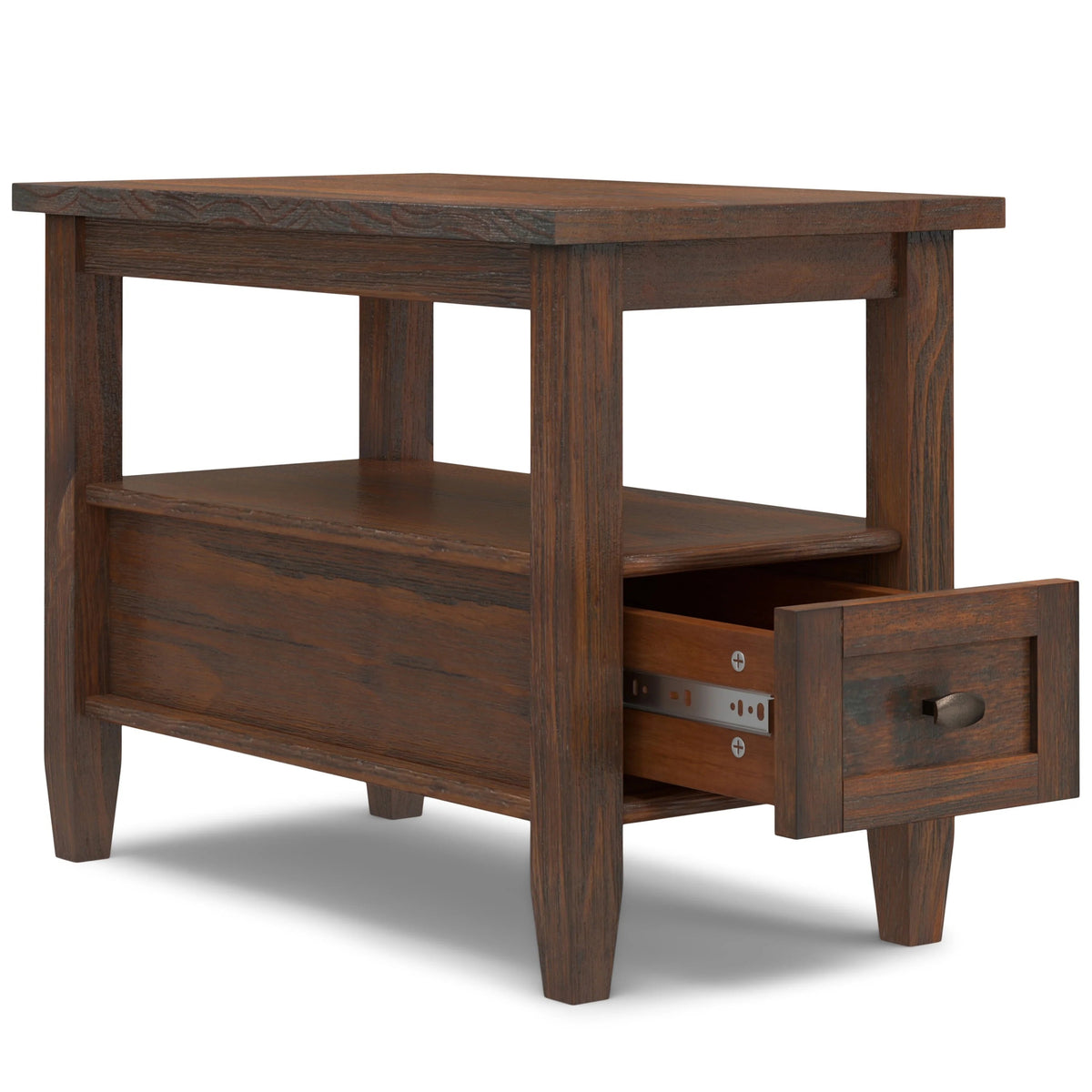 Solid Wood Narrow Side Table, 14 in Wide, 24 in D x 14 in W x 20 in H