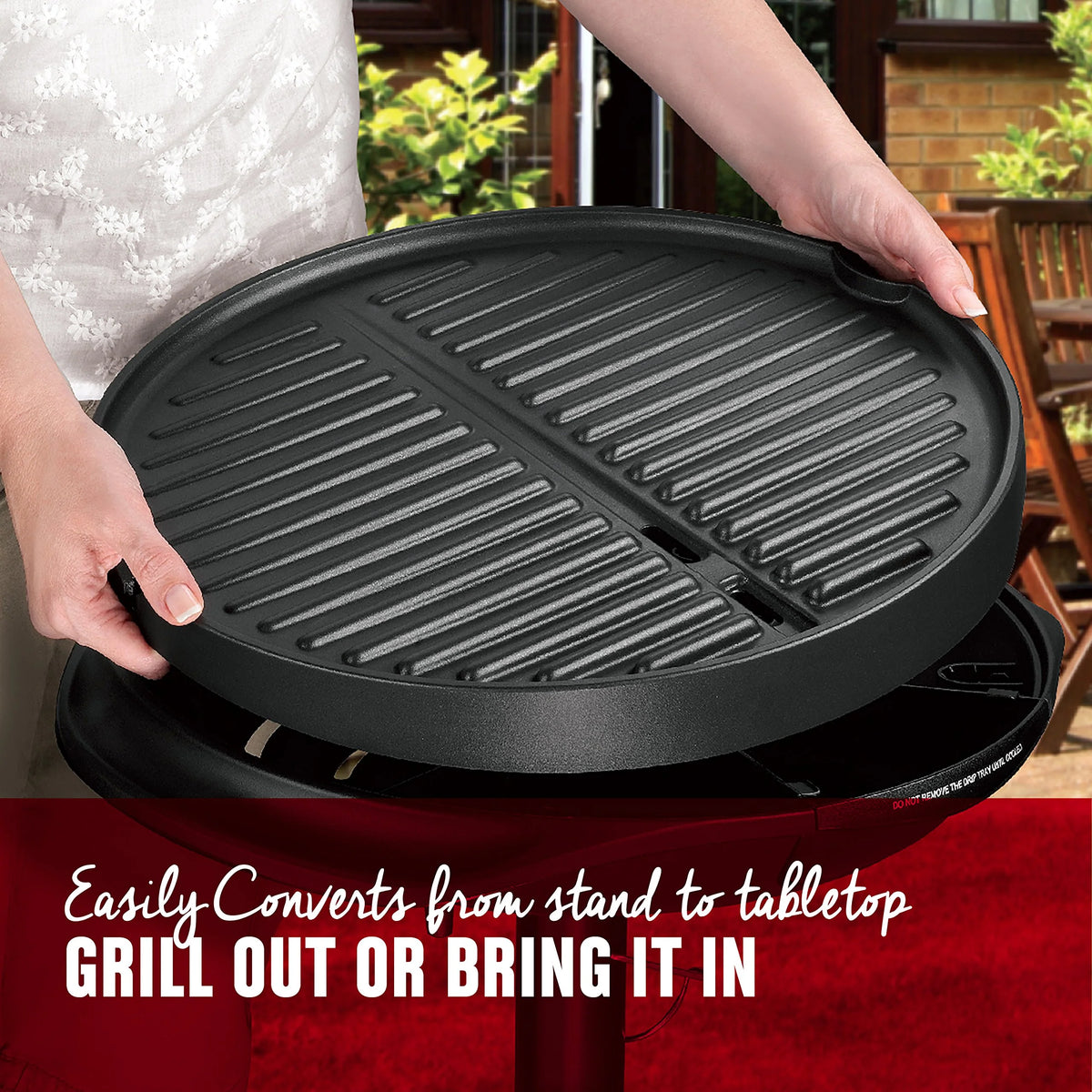 George Foreman Indoor/Outdoor Electric Grill, Silver, 12+ Servings Up To 15 - GGR50B