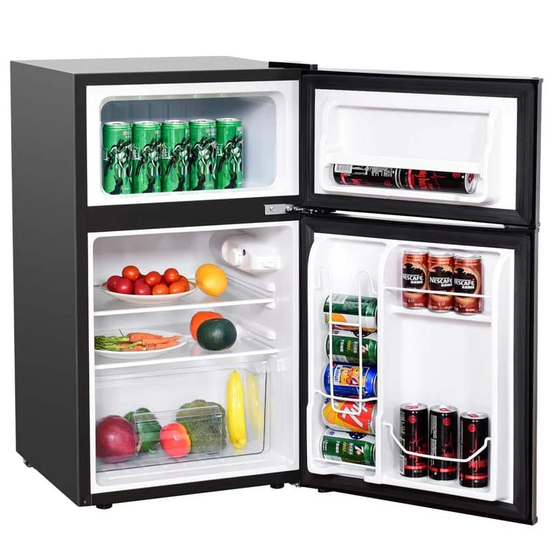 3.2 Cu. Ft. 2-Door Compact Refrigerator With Freezer - Black, Gray Or White