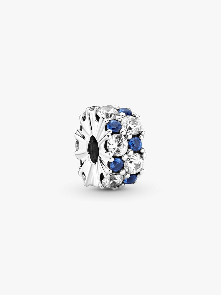 Clear & Blue Sparkling Clip Charm