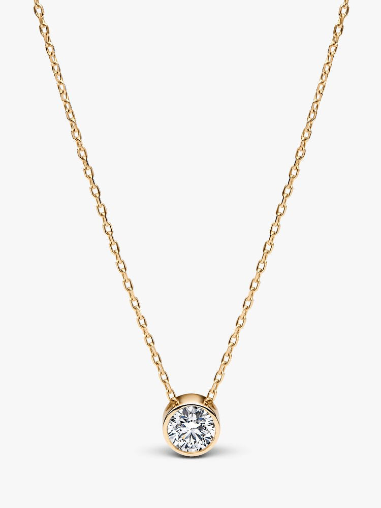 Pandora Era Bezel Lab-Grown Diamond Pendant Necklace