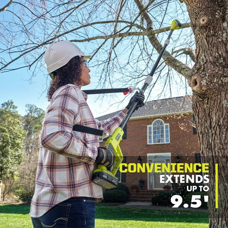 RYOBI ONE+ 18V 8 in Cordless Pole Saw And Pruning Saw Combo Kit With 2.0 Ah Battery And Charger - P20310