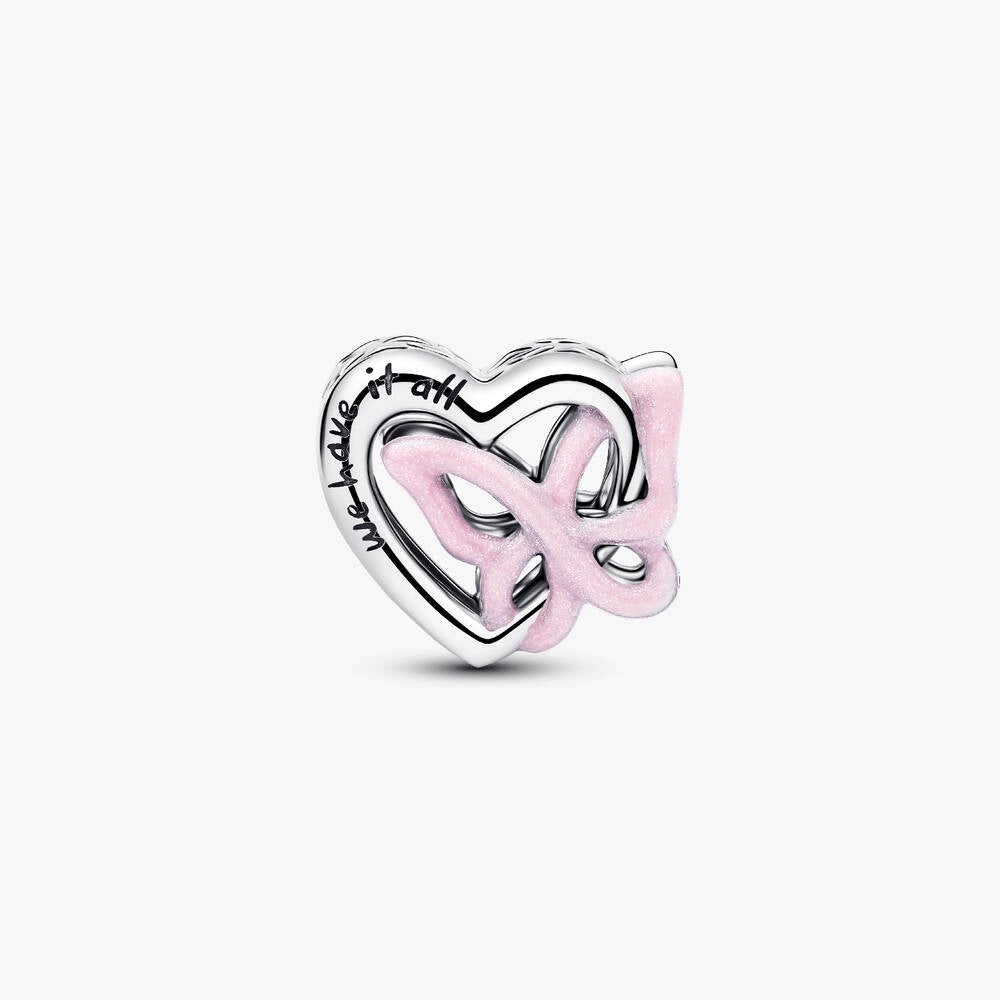 Entwined Heart & Butterfly Charm