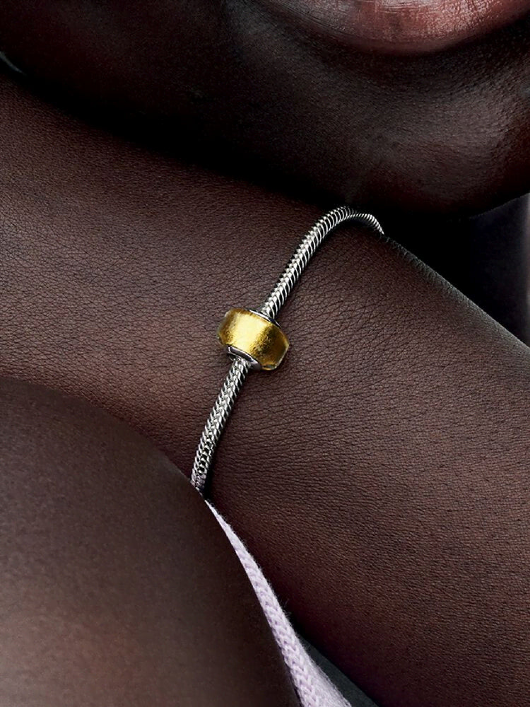 Golden Mini Murano Glass Charm