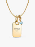 March Engravable Dangle Charm Necklace Set