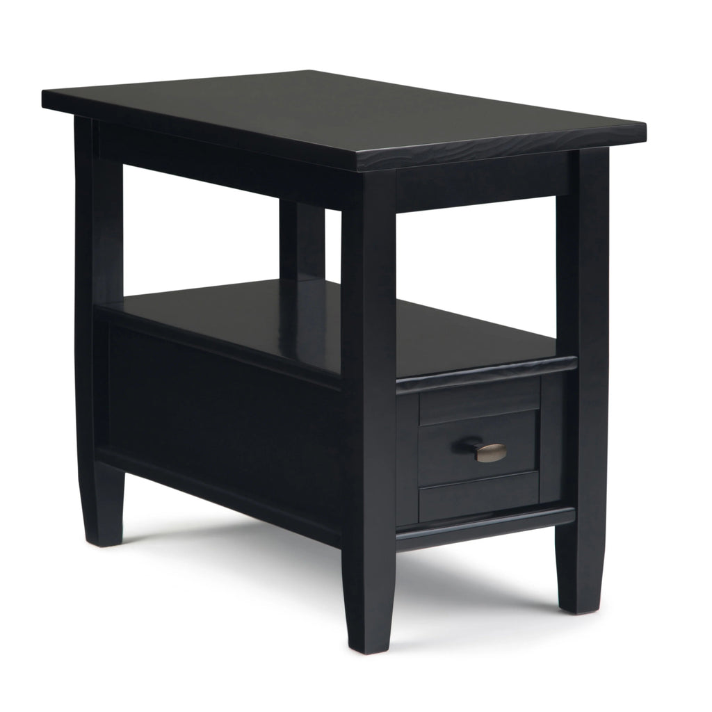 Solid Wood Narrow Side Table, 14 in Wide, 24 in D x 14 in W x 20 in H