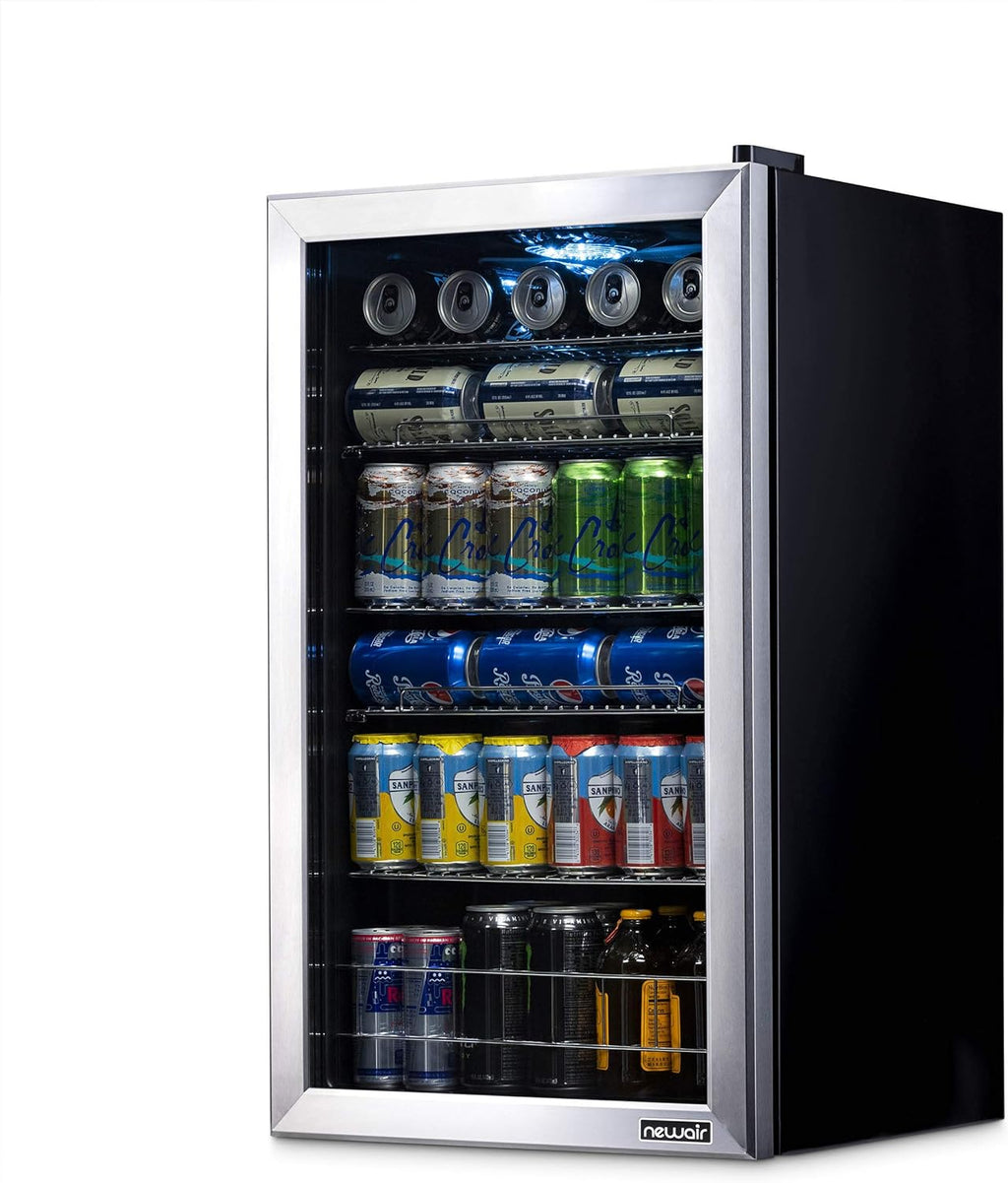 Beverage Refrigerator Cooler, 126 Cans, Right Hinge Glass Door - AB-1200