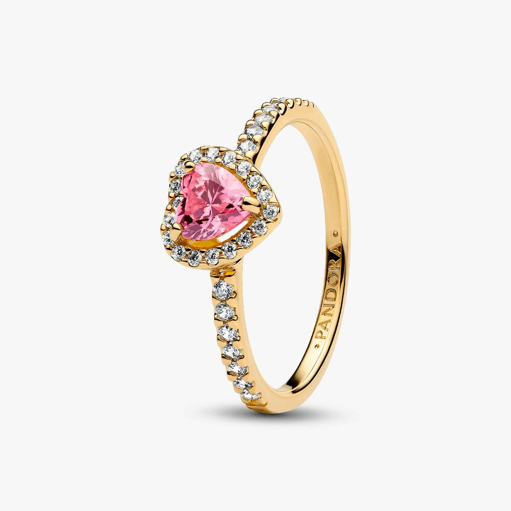 Elevated Pink Heart Ring