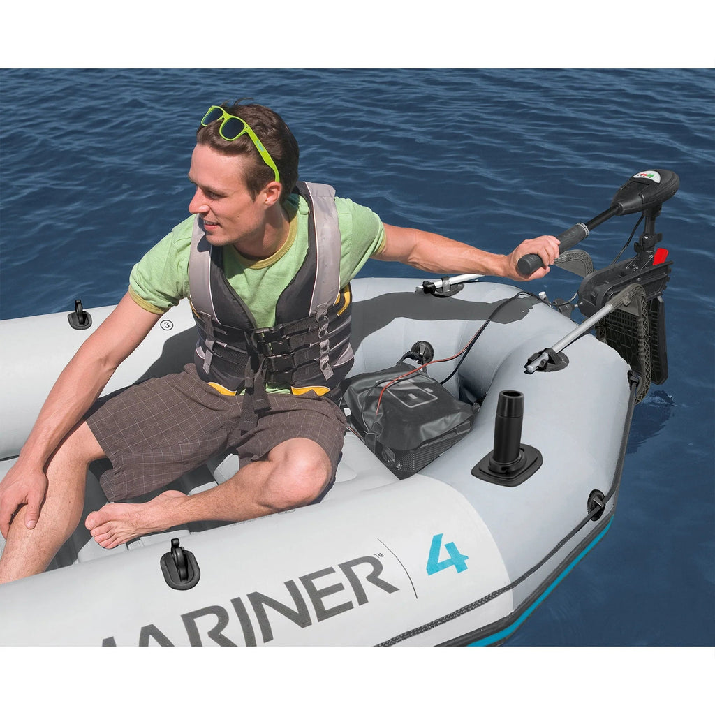 Intex Excursion 5 Person Inflatable Fishing Boat With Composite Motor Mount