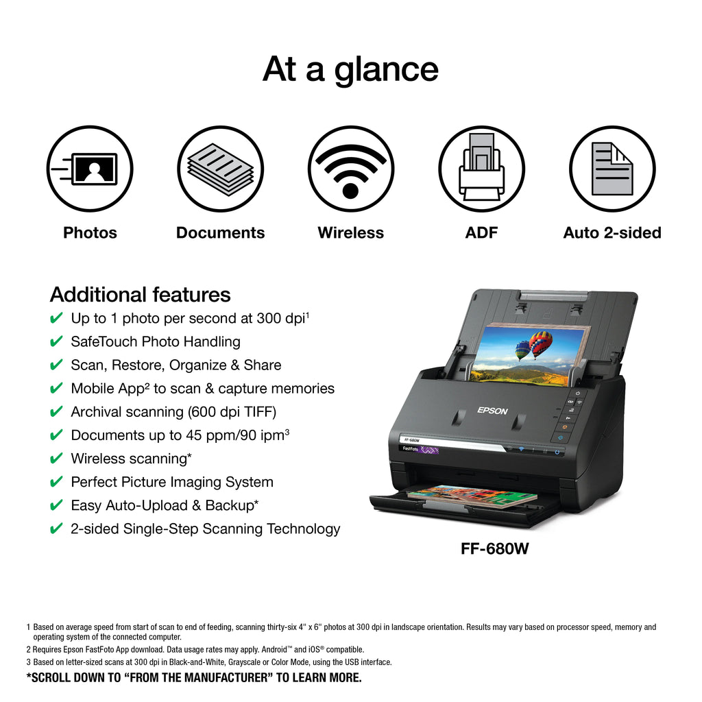 FastFoto Wireless High-Speed Photo Scanning System - FF-680W