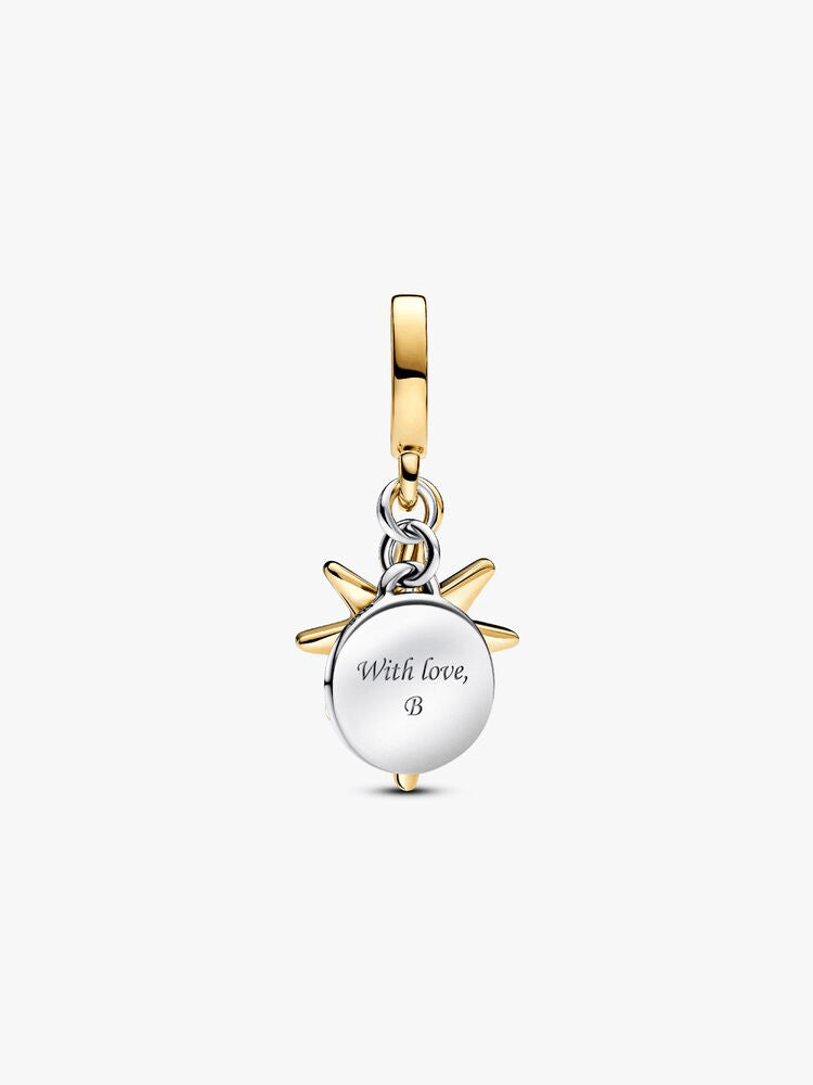 Engravable North Star Lab-grown Diamond Dangle Charm