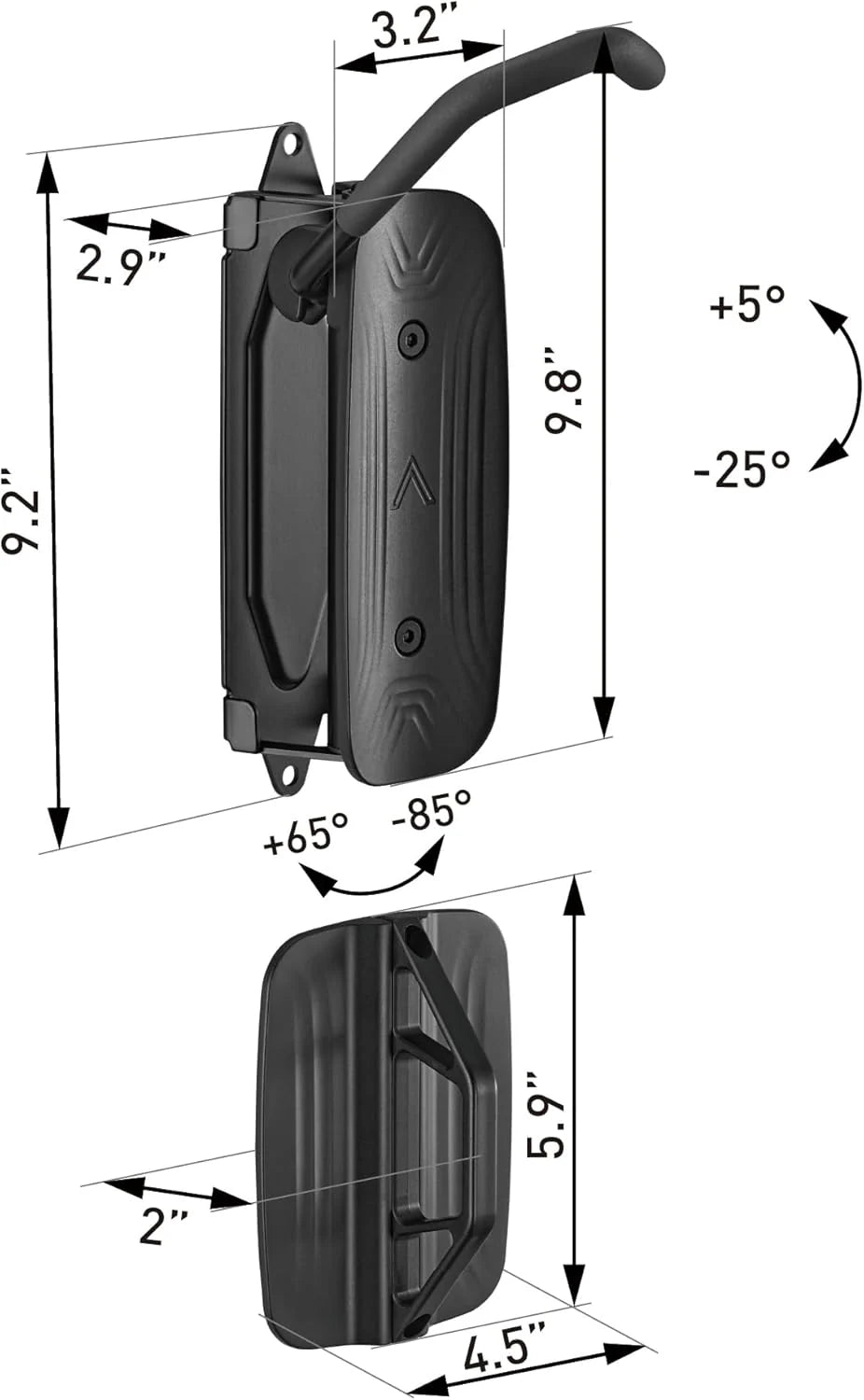 2-Pack Swivel Bike Wall Mount - Holds Up To 66 lbs