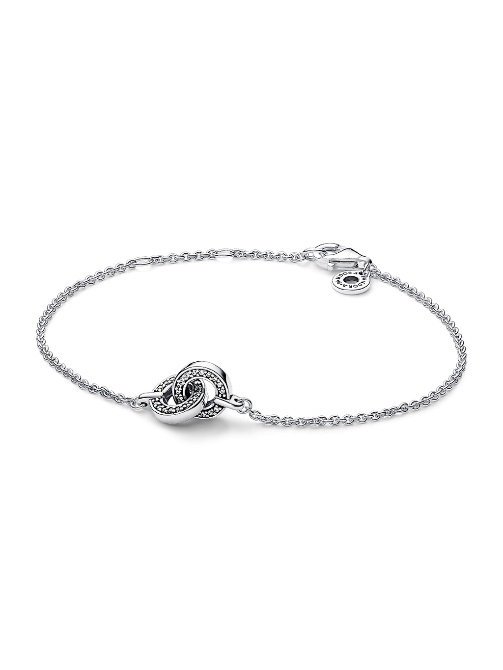 FINAL SALE - Pandora Signature Intertwined Pavé Chain Bracelet
