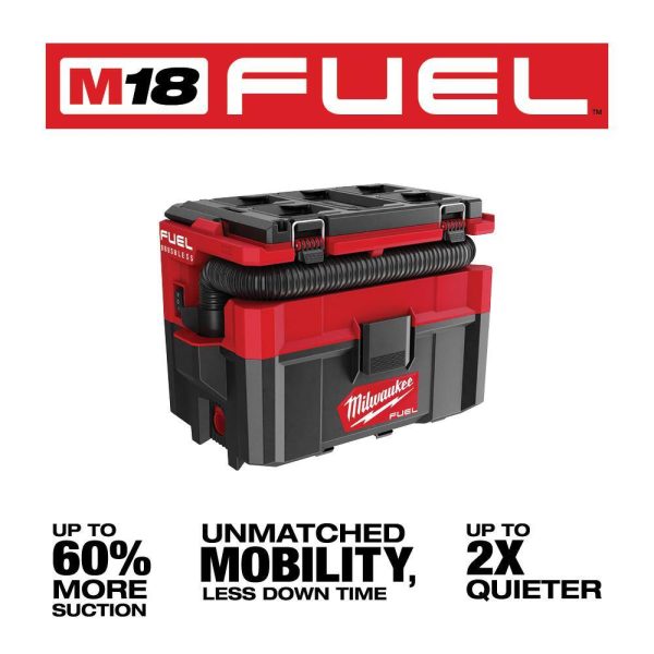18V Cordless 2.5-Gallon Wet/Dry Vacuum With 2 x 6.0Ah Lithium-Ion Batteries