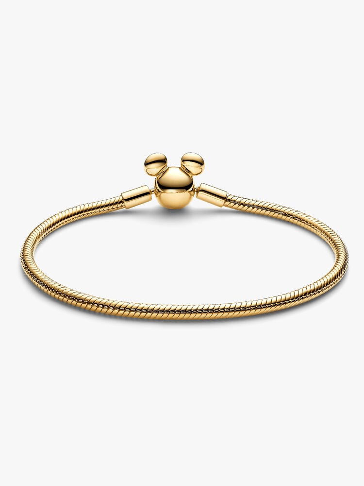Disney Mickey Mouse Clasp Moments Snake Chain Bracelet